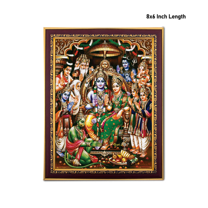 Ramar Pattabhishekam Photo Frame | Wall Decor/ Picture Frame For Home Temple And Pooja Rooms