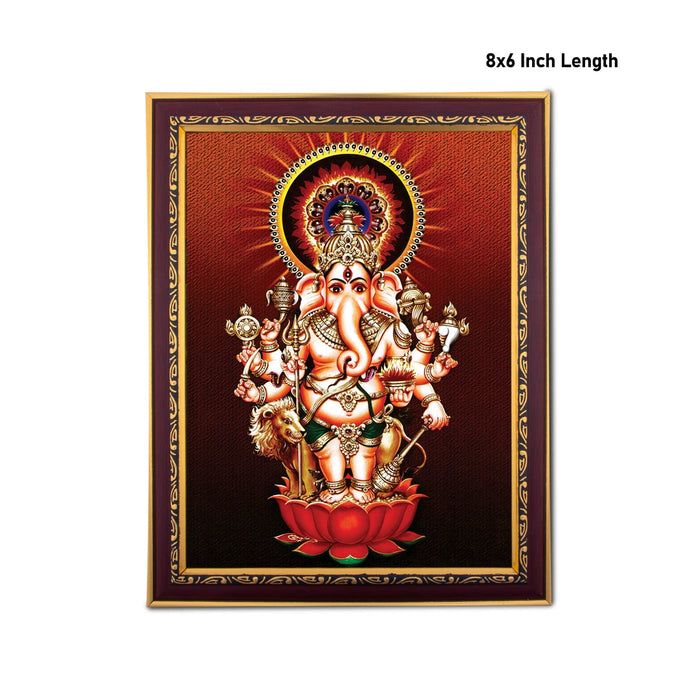 Subha Drishti Ganapathi Photo Frame | Wall Decor/ Picture Frame For Home Temple And Pooja Rooms
