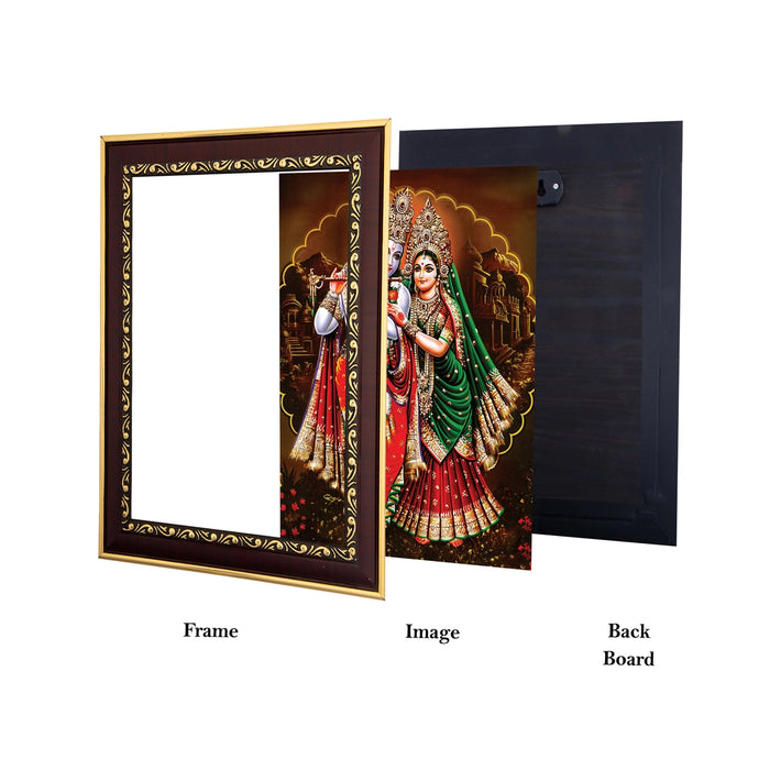 Radha Krishna Murti Photo Frame | Wall Decor/ Picture Frame For Home Temple And Pooja Rooms
