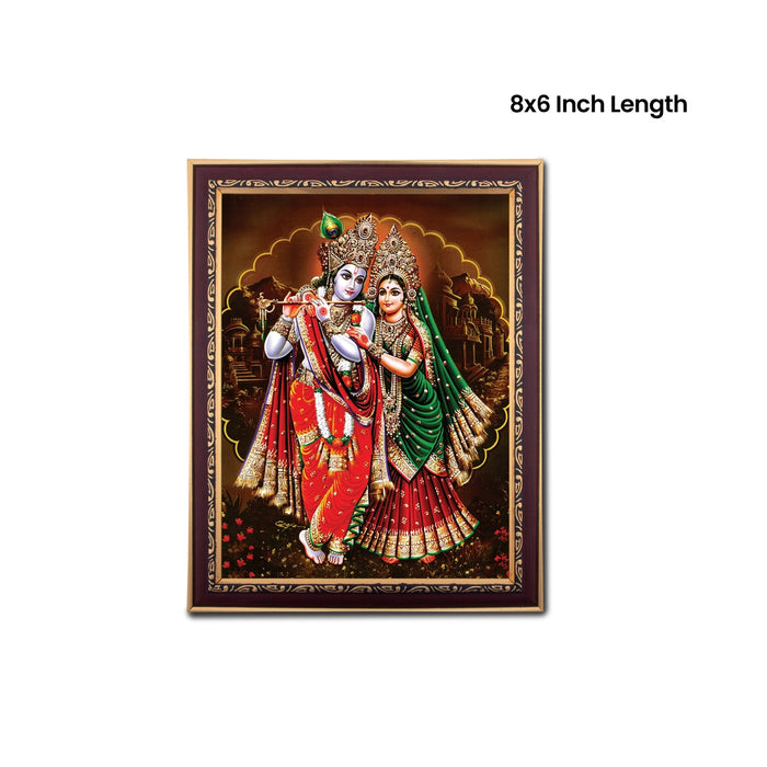 Radha Krishna Murti Photo Frame | Wall Decor/ Picture Frame For Home Temple And Pooja Rooms