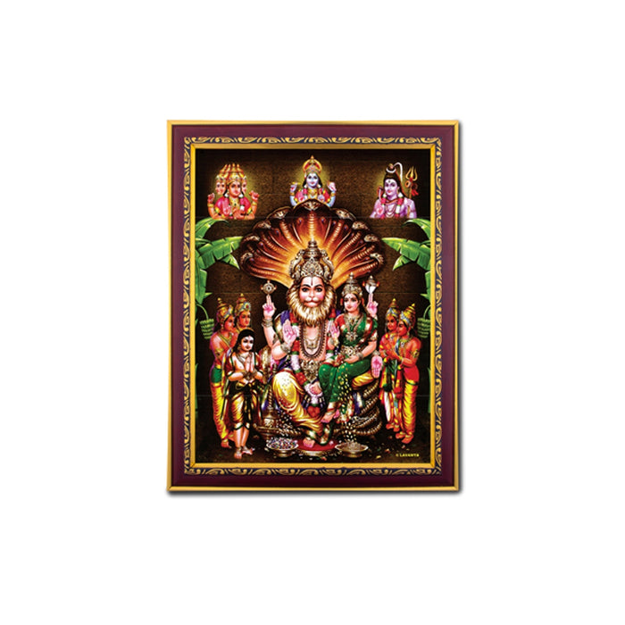 Lakshmi Narasimha Murti Photo Frame | Wall Decor/ Picture Frame For Home Temple And Pooja Rooms