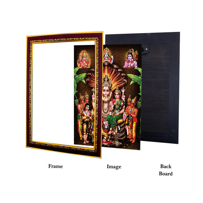 Lakshmi Narasimha Murti Photo Frame | Wall Decor/ Picture Frame For Home Temple And Pooja Rooms
