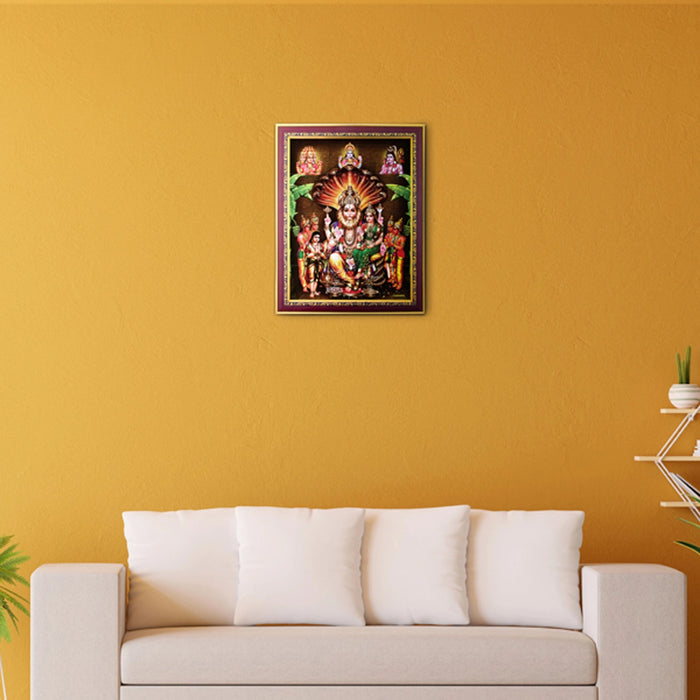 Lakshmi Narasimha Murti Photo Frame | Wall Decor/ Picture Frame For Home Temple And Pooja Rooms