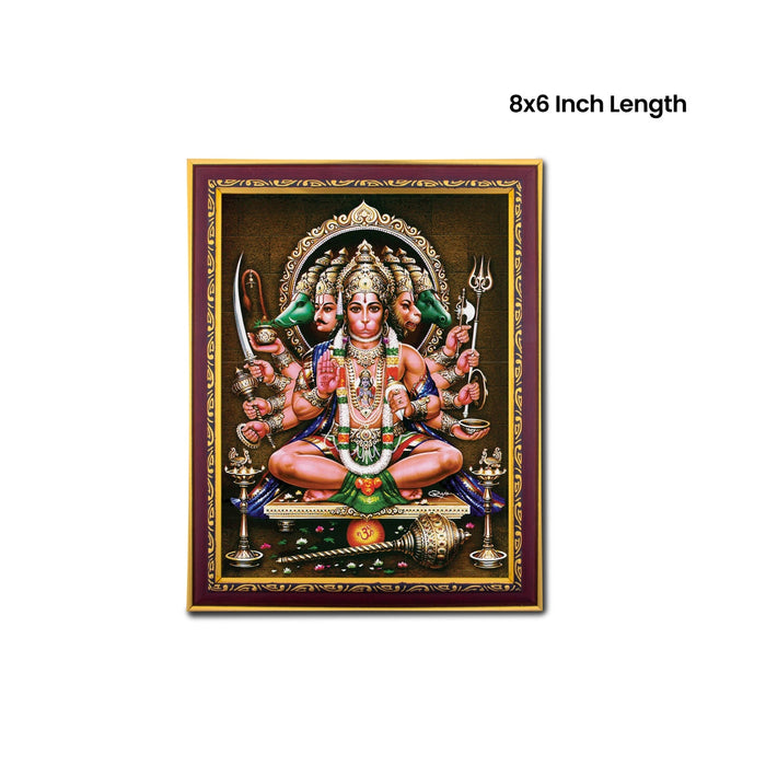 Panchmukhi Hanuman Murti Photo Frame | Wall Decor/ Picture Frame For Home Temple And Pooja Rooms