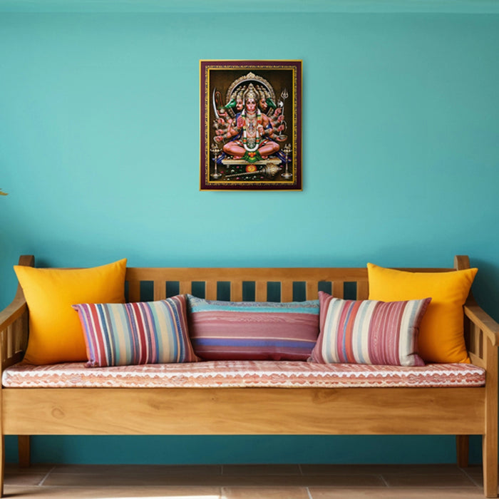 Panchmukhi Hanuman Murti Photo Frame | Wall Decor/ Picture Frame For Home Temple And Pooja Rooms