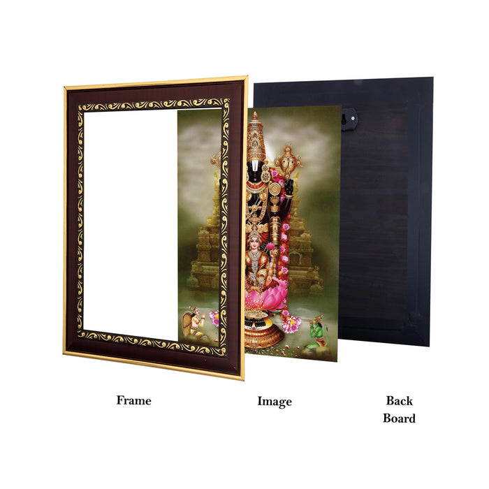 Perumal With Lakshmi Murti Photo Frame | Wall Decor/ Picture Frame For Home Temple And Pooja Rooms