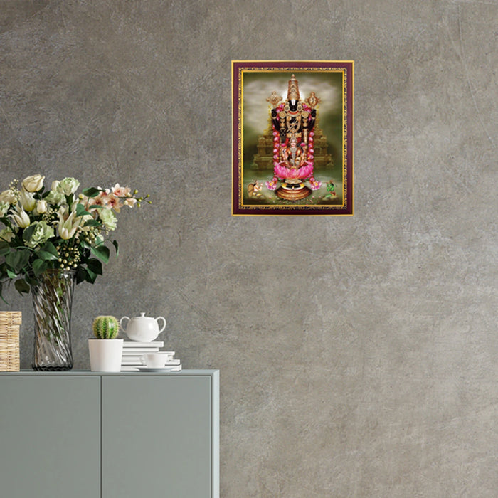 Perumal With Lakshmi Murti Photo Frame | Wall Decor/ Picture Frame For Home Temple And Pooja Rooms
