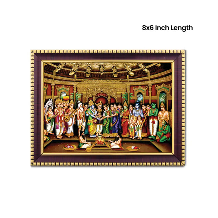 Lakshmi Murti With Cow Photo Frame | Wall Decor/ Picture Frame For Home Temple And Pooja Rooms