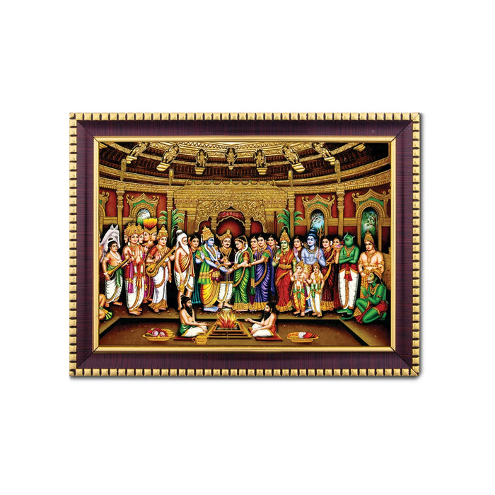 Srinivasa Kalyanam Photo Frame | Wall Decor/ Picture Frame For Home Temple And Pooja Rooms