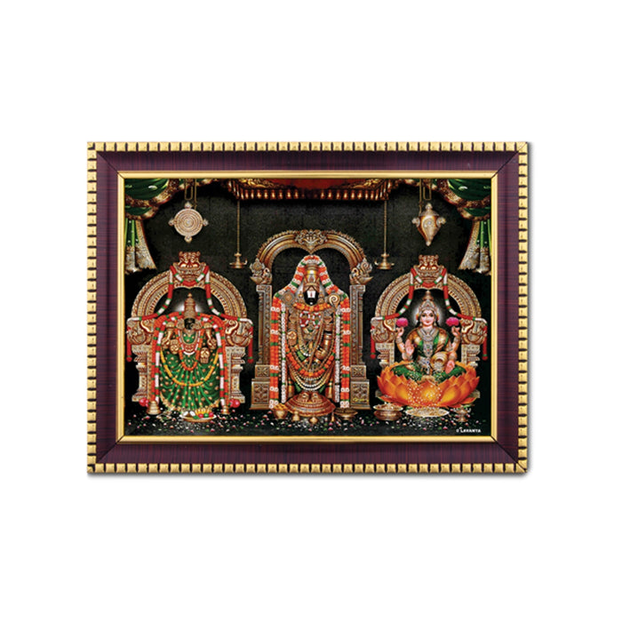 Balaji Perumal Thayar With Lakshmi Murti Photo Frame | Wall Decor/ Picture Frame For Home Temple & Pooja Rooms