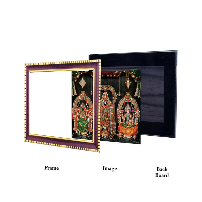Balaji Perumal Thayar With Lakshmi Murti Photo Frame | Wall Decor/ Picture Frame For Home Temple & Pooja Rooms
