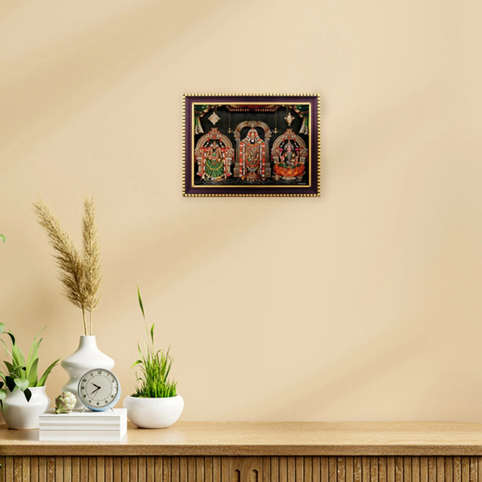 Balaji Perumal Thayar With Lakshmi Murti Photo Frame | Wall Decor/ Picture Frame For Home Temple & Pooja Rooms
