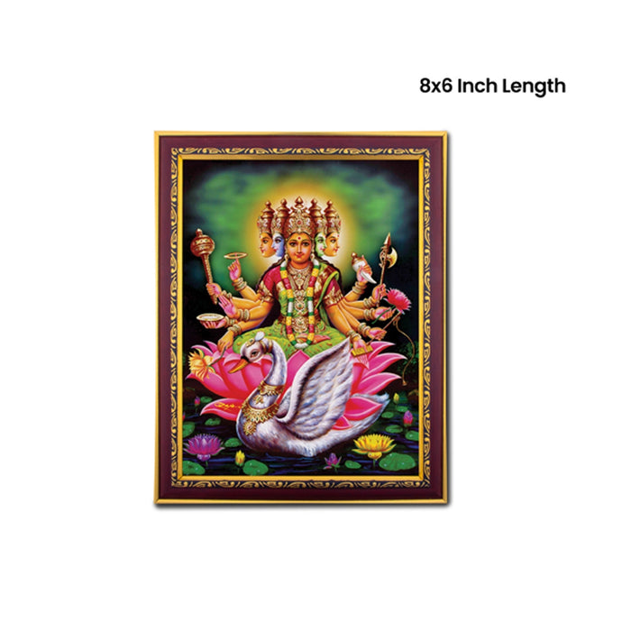 Gayatri Devi Photo Frame | Wall Decor/ Picture Frame For Home Temple And Pooja Rooms