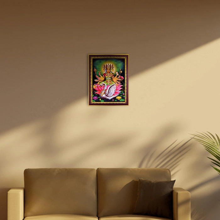 Gayatri Devi Photo Frame | Wall Decor/ Picture Frame For Home Temple And Pooja Rooms