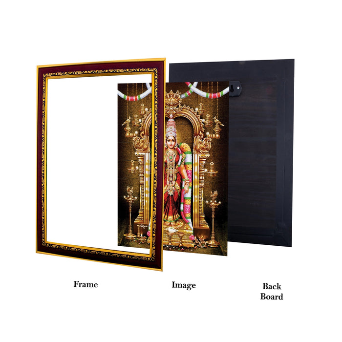 Meenakshi Amman Photo Frame | Wall Decor/ Picture Frame For Home Temple And Pooja Rooms