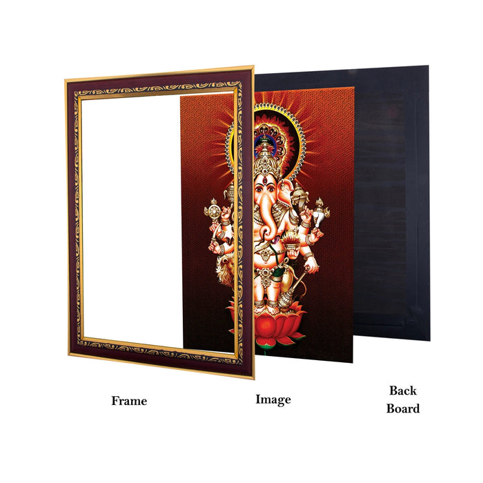 Subha Drishti Ganapathi Photo Frame | Wall Decor/ Picture Frame For Home Temple And Pooja Rooms