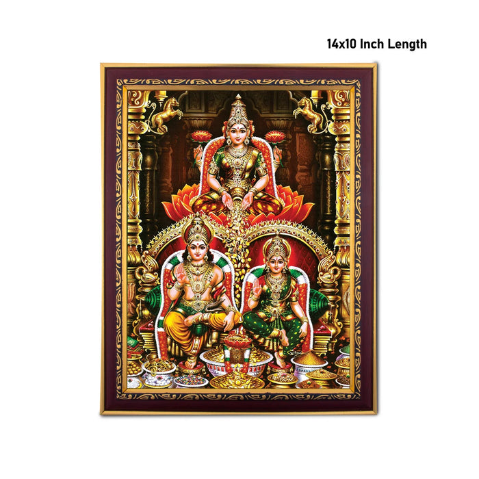 Lakshmi Kubera Dhanakarshana Photo Frame | Wall Decor/ Picture Frame For Home Temple And Pooja Rooms