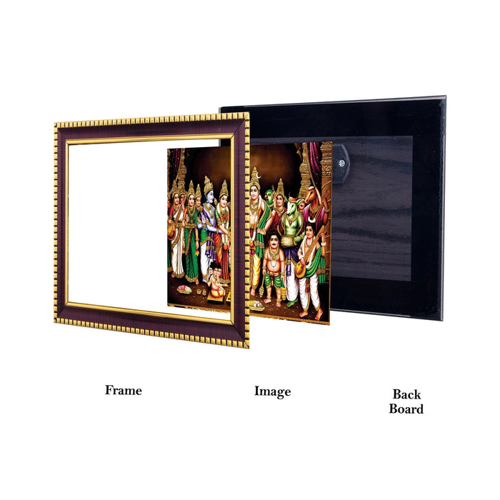 Meenakshi Kalyanam Photo Frame | Wall Decor/ Picture Frame For Home Temple And Pooja Rooms