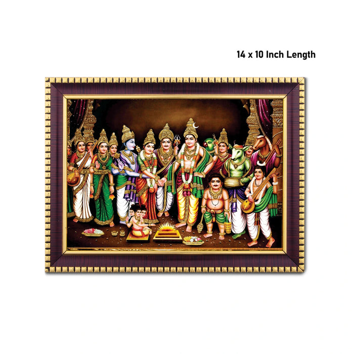Meenakshi Kalyanam Photo Frame | Wall Decor/ Picture Frame For Home Temple And Pooja Rooms