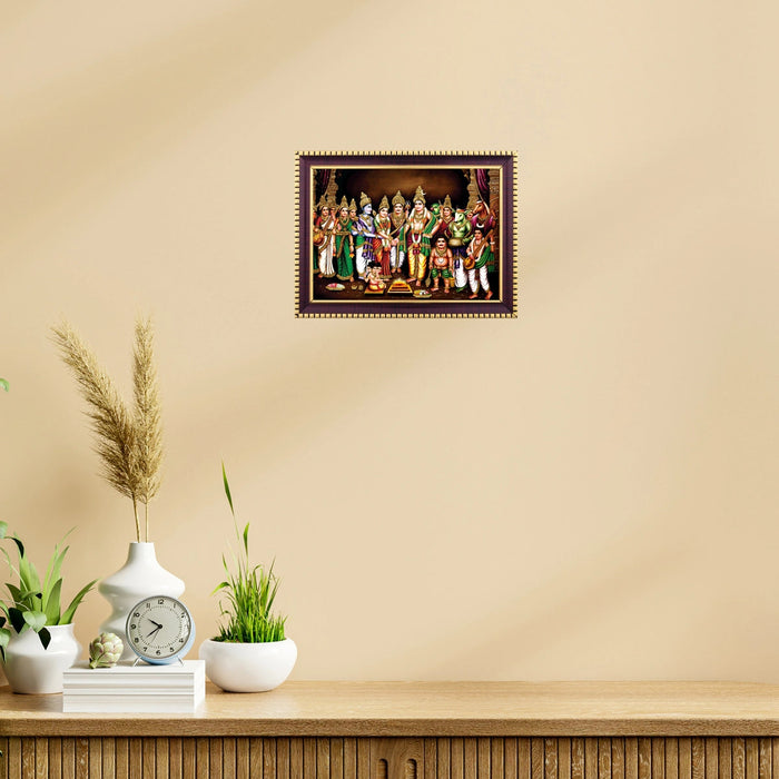 Meenakshi Kalyanam Photo Frame | Wall Decor/ Picture Frame For Home Temple And Pooja Rooms