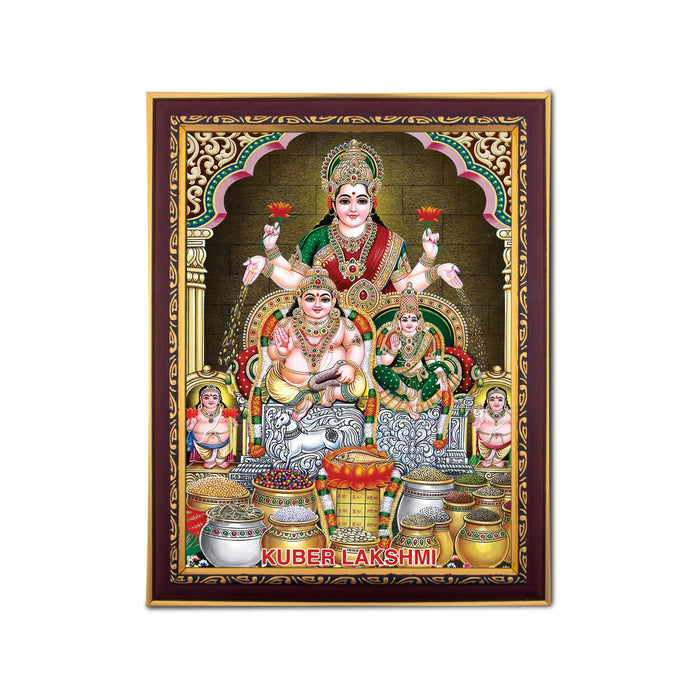 Kubera Lakshmi Photo Frame | Wall Decor/ Picture Frame For Home Temple And Pooja Rooms