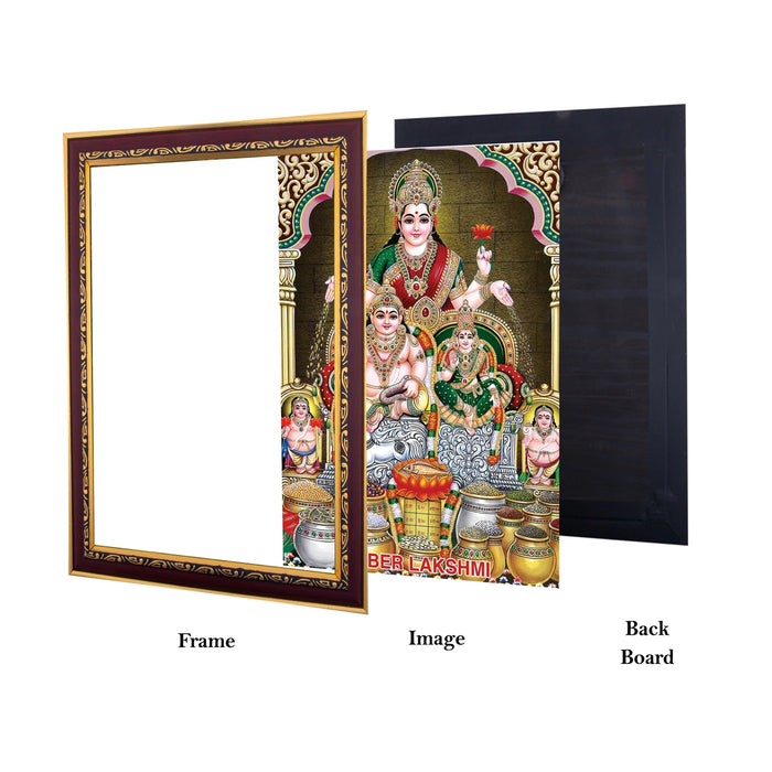 Kubera Lakshmi Photo Frame | Wall Decor/ Picture Frame For Home Temple And Pooja Rooms