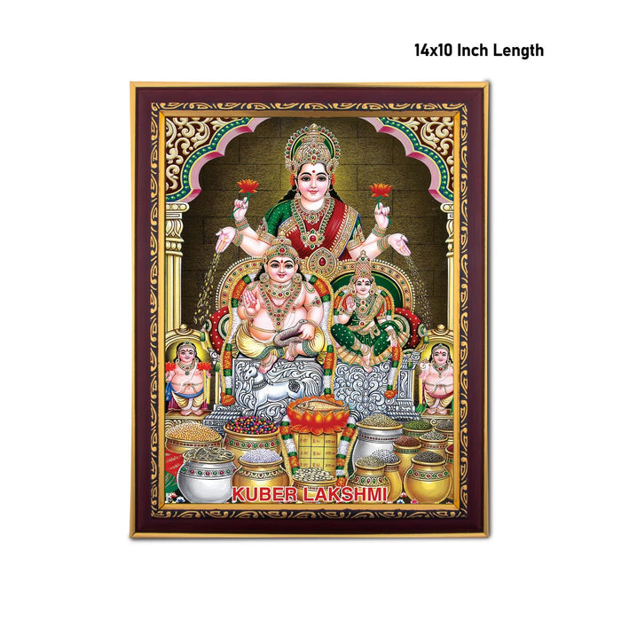 Kubera Lakshmi Photo Frame | Wall Decor/ Picture Frame For Home Temple And Pooja Rooms