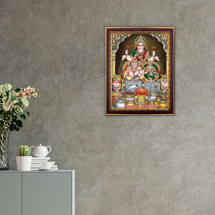 Kubera Lakshmi Photo Frame | Wall Decor/ Picture Frame For Home Temple And Pooja Rooms