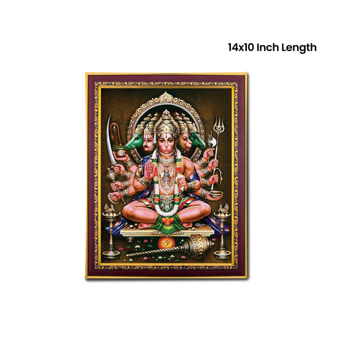 Panchmukhi Hanuman Murti Photo Frame | Wall Decor/ Picture Frame For Home Temple And Pooja Rooms