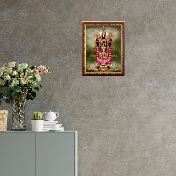 Perumal With Lakshmi Murti Photo Frame | Wall Decor/ Picture Frame For Home Temple And Pooja Rooms