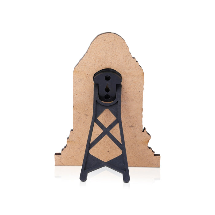 Dhakshinamoorthi Photo Cutout Stand - 6 x 5 Inches |God Photo Stand/ Dhakshana Murthi Picture Holder for table Top