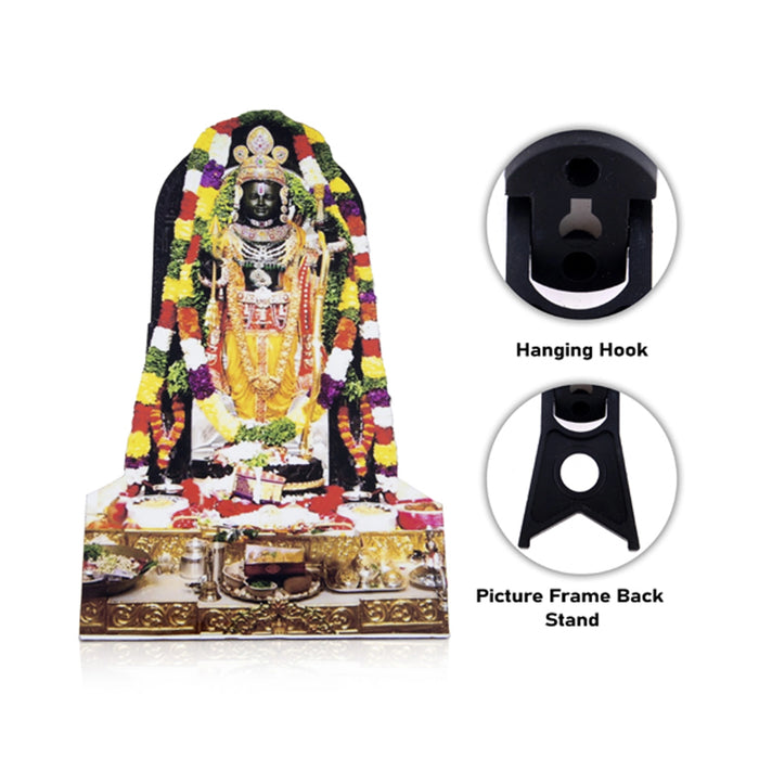 Ayodhya Rama Cut Out - 6 x 3.75 Inches | Wooden Cut Out/ Ayodhya Ramar Photo Frame for Home