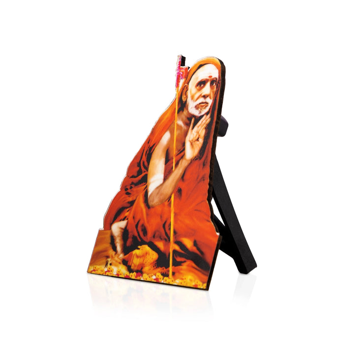 Maha Periyava Photo Stand - 4 x 3.5 Inches | Maha Periyava Picture Cut Out/ Deity Cut Out With Back Stand for Pooja space