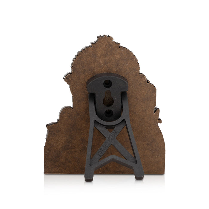 Kamatchi With Maha Periyava Cutout Stand - 4 x 3.5 Inches | Picture Stand/ Photo Holder for Home Decor