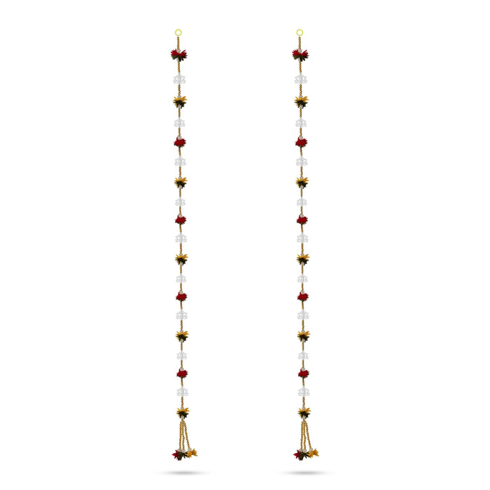 Side Thoran - 5 Feet | 2 Pcs / Hanging Decor / Fancy Ladi / Decorative Thoranam for Festivals