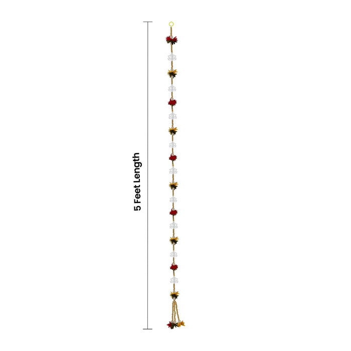 Side Thoran - 5 Feet | 2 Pcs / Hanging Decor / Fancy Ladi / Decorative Thoranam for Festivals