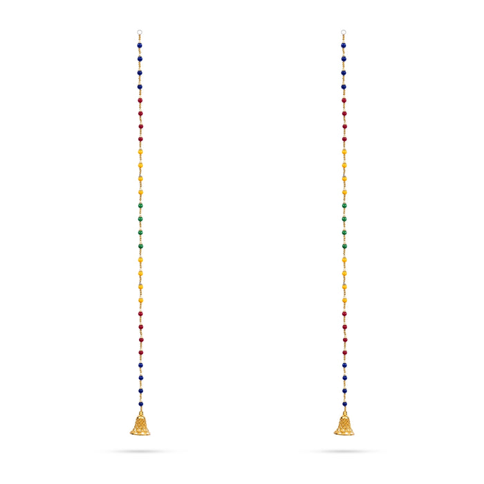 Fancy Toran - 5 Feet | 2 Pcs / Thoranam / Door Hanging / Beads Design Bandanwar / Entrance Decor