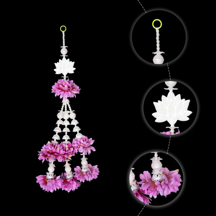 Side Thoran - 1 Feet | 2 Pcs/ Artificial Flower Bandhawar/ Fancy Ladi/ Decorative Thoranam for Home Decor