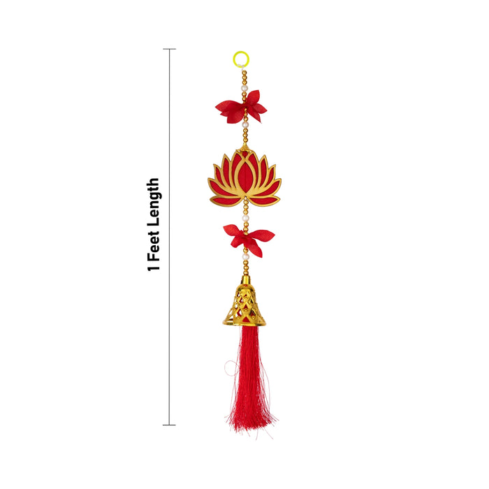 Lotus Design Toran - 1 Feet | 2 Pcs / Beads Thoranam / Bandanwar / Decorative Door Hanging