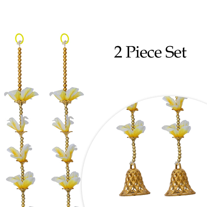 Side Toran - 3 Feet | 2 Pcs / Flower Thoranam / Bandhawar / Ladi / Wall Hanging Decoration