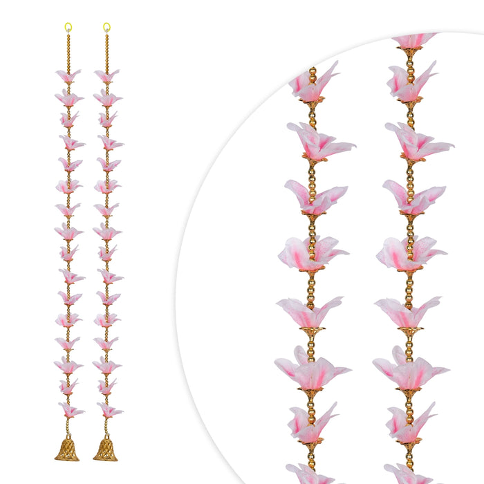 Side Toran - 3 Feet | 2 Pcs / Flower Thoranam / Bandhawar / Ladi / Wall Hanging Decoration