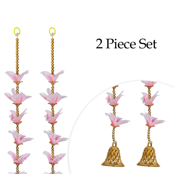 Side Toran - 3 Feet | 2 Pcs / Flower Thoranam / Bandhawar / Ladi / Wall Hanging Decoration