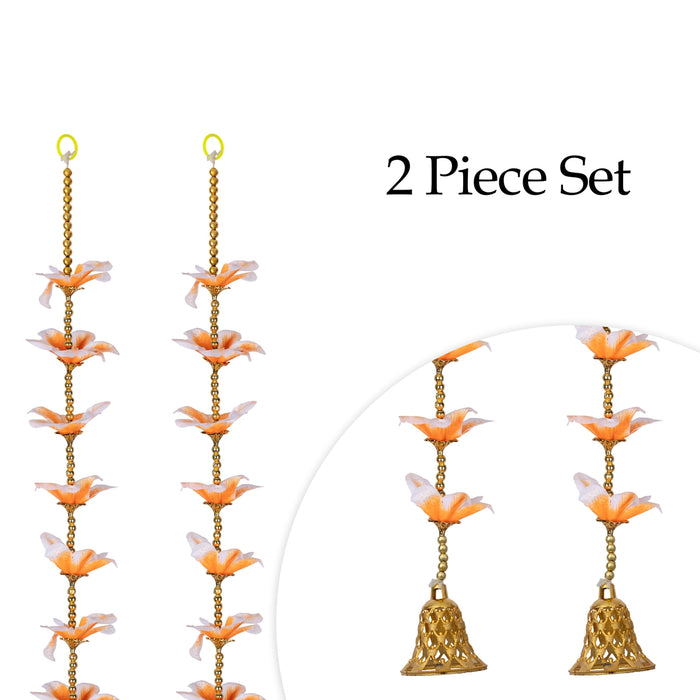 Side Toran - 3 Feet | 2 Pcs / Flower Thoranam / Bandhawar / Ladi / Wall Hanging Decoration