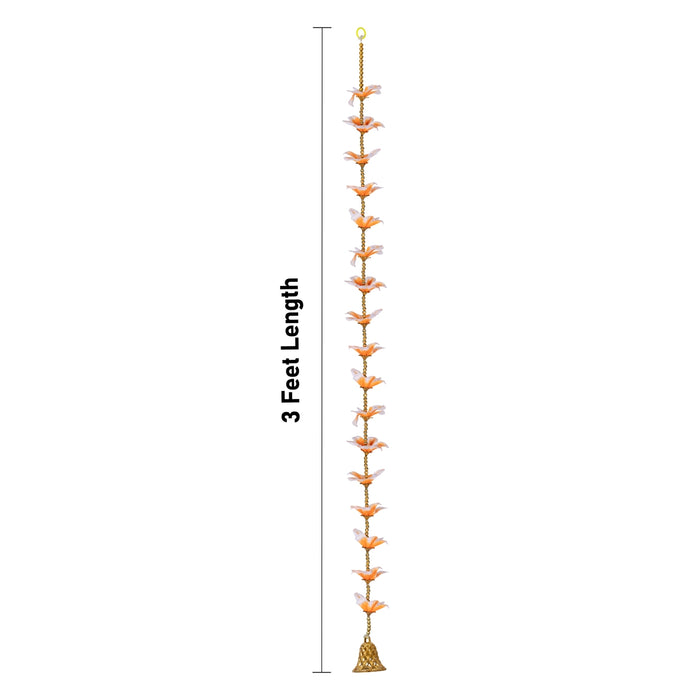 Side Toran - 3 Feet | 2 Pcs / Flower Thoranam / Bandhawar / Ladi / Wall Hanging Decoration