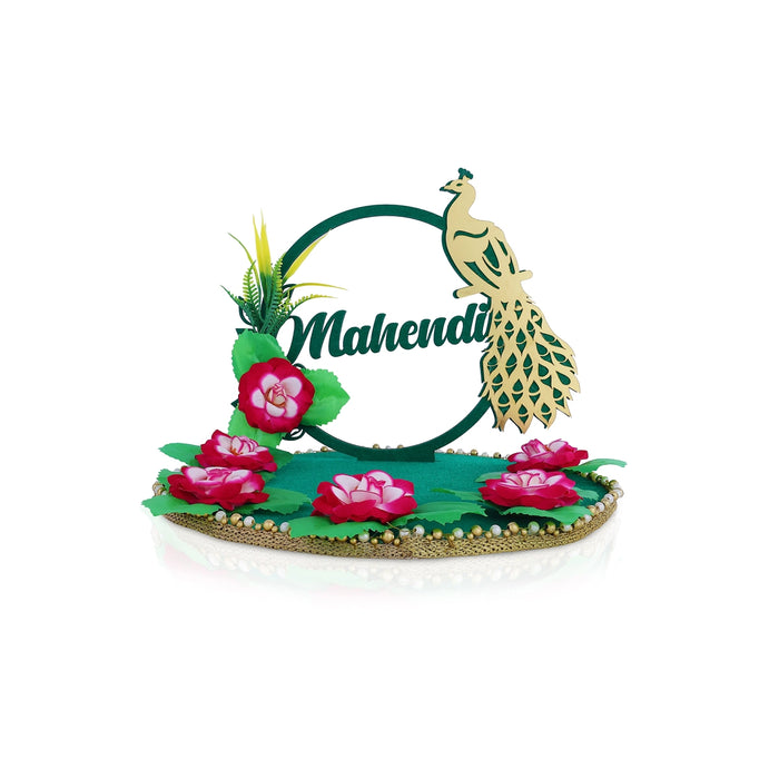 Haldi Platter - 7 x 9.5 Inches | Haldi Box/ Decorative Plate/ Wedding Platter for Haldi & Mehendi Ceremony