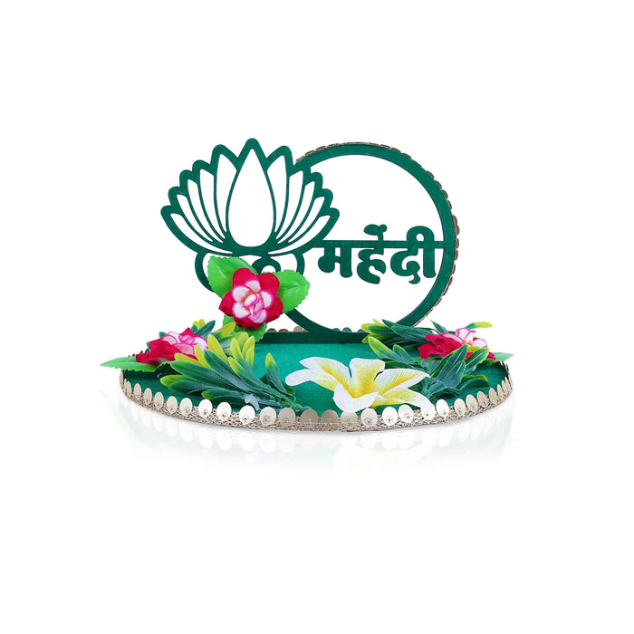 Haldi Platter - 7 x 9.5 Inches | Haldi Box/ Decorative Plate/ Wedding Platter for Haldi & Mehendi Ceremony