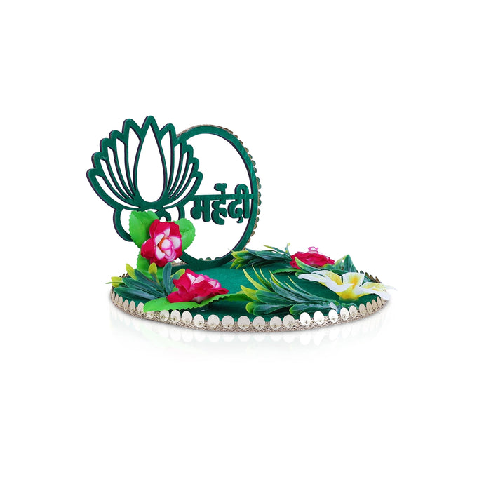 Haldi Platter - 7 x 9.5 Inches | Haldi Box/ Decorative Plate/ Wedding Platter for Haldi & Mehendi Ceremony