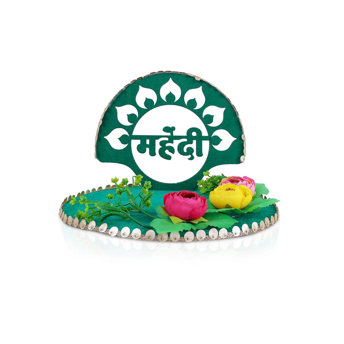 Haldi Platter - 7 x 9.5 Inches | Haldi Box/ Decorative Plate/ Wedding Platter for Haldi & Mehendi Ceremony