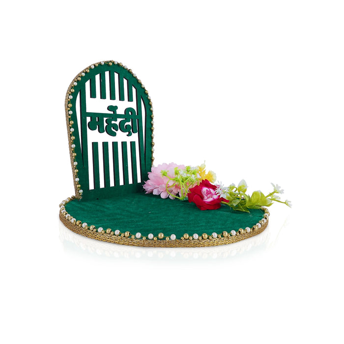 Haldi Platter - 7 x 9.5 Inches | Haldi Box/ Decorative Plate/ Wedding Platter for Haldi & Mehendi Ceremony