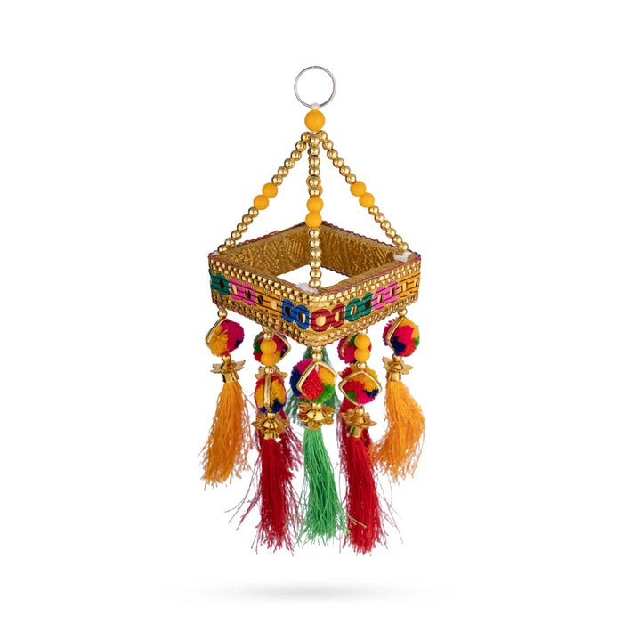 Jhumar Wall Decor - 9.5 Inches | Elegant Hanging Ornament / Decorative Jhoomar for Living Room & Entrance